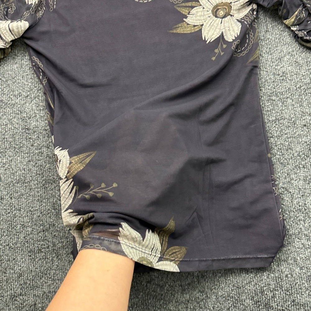 Johnny Was Mesh Floral Top Sm Corinthe Boho Ethereal Artsy Romantic Whimsigoth - Picture 10 of 13